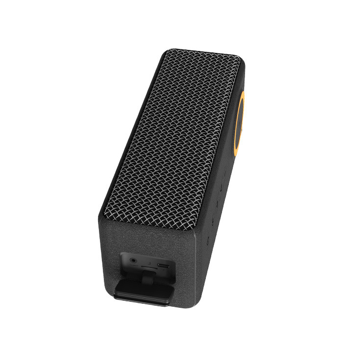 D20 20W แบตเตอรี่ 7.2V 2000mAh Bluetooth 5.0 ลำโพง ABS อลูมิเนียมสีดำ