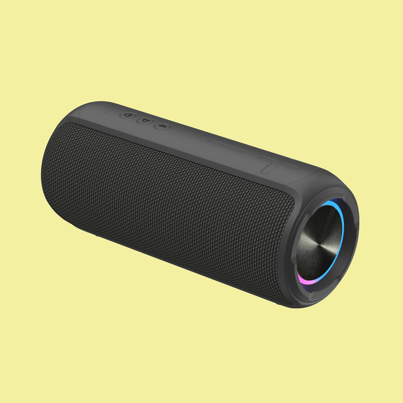 สเปคเกอร์พกพา LED Light Bluetooth พร้อม TPU ABS Textile 10W*2 Output สําหรับการจับคู่ TWS และการโทรฟรีมือ