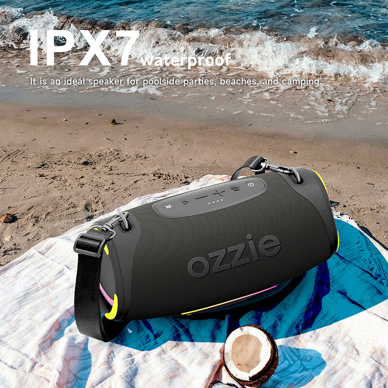 2026 Trend Speaker Parlantes Bluetooth 80w Wireless Bass Speakers Led Ipx7 Waterproof Fabric Woofer Speakers