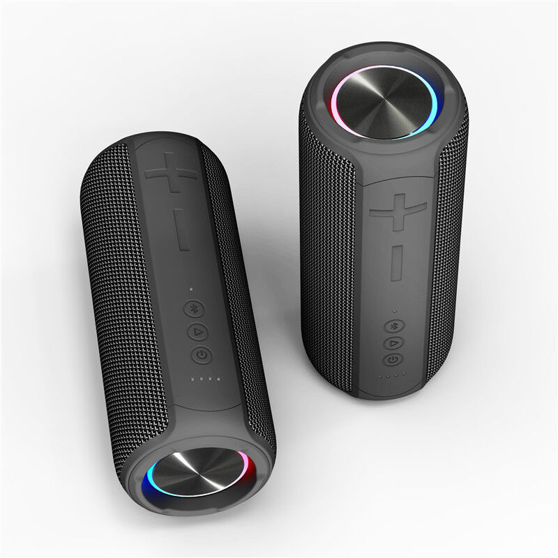 For Professional Outdoor Portable Waterproof RGB LED Wireless Speaker Built-in Mic Party Computer Mobile Phone Compatible
